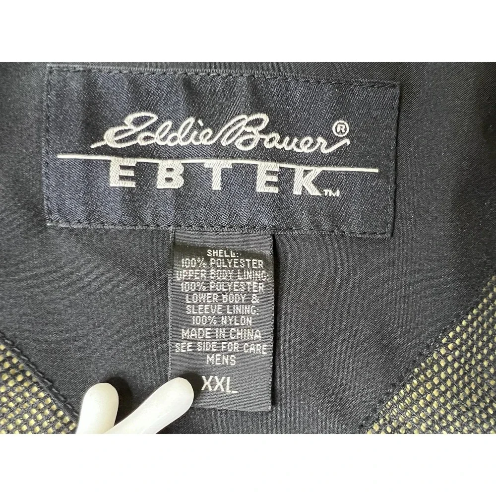 Eddie Bauer EBTEK Gore-Tex Jacket Mens 2XL Black Ski Waterproof Zip Pockets